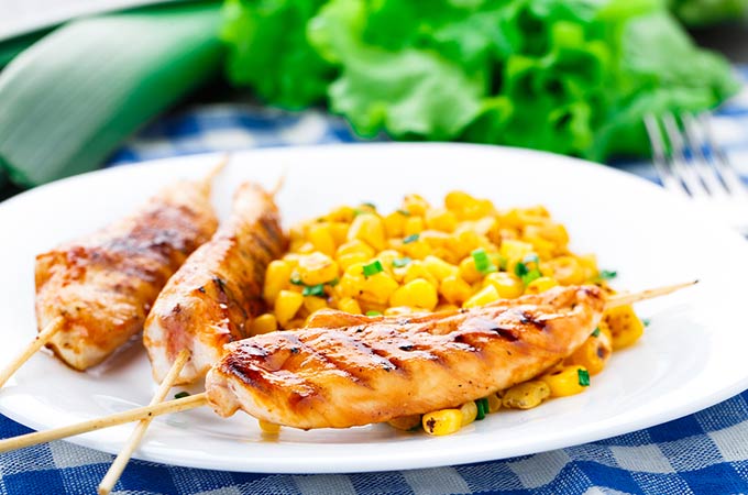 bigstock-Honey-chicken-skewers-with-gri-53678233