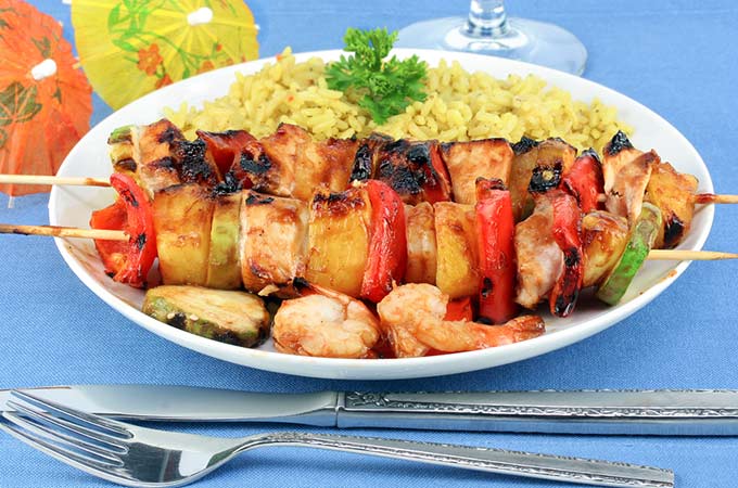 bigstock-Shrimp-Pineapple-And-Chicken--5756380