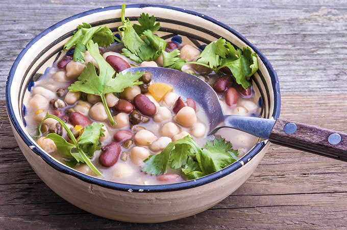 bigstock-Mixed-Beans-Soup-With-Fresh-Ci-91971200