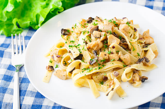 bigstock-Pasta-with-chicken-and-mushroo-56727278